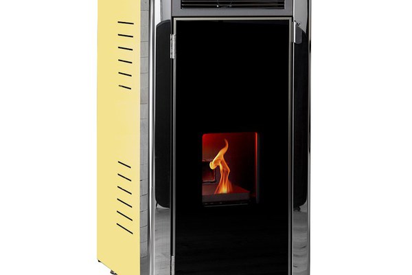 Termoșemineu Fornello Primo Truva 25 kW Ivory cu kit complet încorporat pentru sistemul de încălzire,pompa de circulatie,vas de expansiune,supape de siguranta,Sistem de curatare MECANICA creuzet