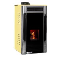 Termoșemineu Fornello Primo Truva 25 kW Ivory cu kit complet încorporat pentru sistemul de încălzire,pompa de circulatie,vas de expansiune,supape de siguranta,Sistem de curatare MECANICA creuzet - 1