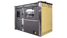 Termosemineu FORNELLO STAR CREM 34 kw pe combustibil solid ( lemn,carbune,bricheti ) ce se poate utiliza atat pentru incalzirea locuintelor, cat si pentru gatit (este prevazuta cu plita si cuptor pentru gatit) si este echipat cu pompa de circulatie