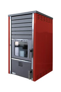 Termosemineu FORNELLO SUPERNOVA RED 38 KW pe combustibil solid ( lemn,carbune,bricheti ) ce se poate utiliza pentru incalzirea locuintelor, este echipat cu pompa de circulatie - 1