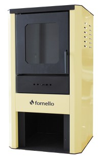 Termosemineu pe lemne, brichete si carbune Fornello Monza Ivory 27 kW - 1