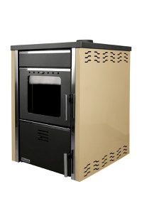 Termosemineu pe lemne FORNELLO TOROS 29 kw Ivory pe combustibil solid ( lemn,carbune,bricheti ) ce se poate utiliza atat pentru incalzirea locuintelor, cat si pentru gatit (este prevazuta cu plita) si este echipat cu pompa de circulatie - 1