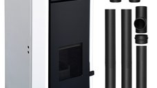 Termosemineu pe peleti Fornello EVA 25 kW cu pompa circulatie si control Wi-Fi, Alb