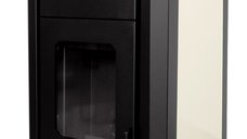 Termosemineu pe peleti Fornello Primo Pellet 25 KW, aprindere automata, telecomanda, buncar, tiraj fortat, pompa circulatie, vas expansiune, touch screen, Ivory, A+