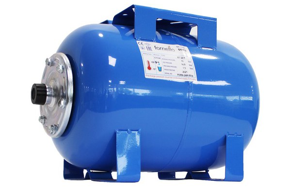 Vas expansiune hidrofor Fornello 24 litri, orizontal, culoare albastru, presiune maxima 10 bar, membrana EPDM