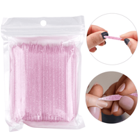 Betisoare Pentru Impins Cuticula Din PVC Set 50 Bucati- Roz - BC-100 - 1