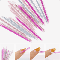 Betisoare Pentru Impins Cuticula Din PVC Set 50 Bucati- Roz - BC-100 - 2