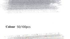 Betisoare Pentru Impins Cuticula Din PVC Set 50 Bucati- Transparent - PVC50-ROZ