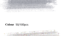 Betisoare Pentru Impins Cuticula Din PVC Set 50 Bucati- Transparent - PVC50-ROZ