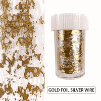 Foita decor unghii 4x50cm. Q010 Gold Silver - Q004 - 1