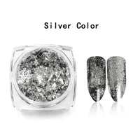 Fulgi decor unghii silver - 1
