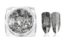 Fulgi decor unghii silver