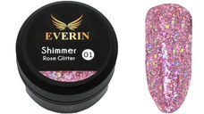 Gel color Shimmer Rose Glitter Everin 5ml- 01 -
