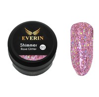Gel color Shimmer Rose Glitter Everin 5ml- 01 - - 1
