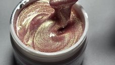 Gel UV pentru Constructie FSM Unicorn 50g Nr. 02 | Roz-Malvin cu Reflexii Aurii | fsm-romania.ro