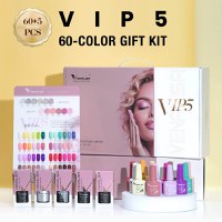 Kit oja semipermanenta Venalisa VIP 5, 60 culori, +Primer+ Base Coat + 3x Top Coat+ catalog culori si transport gratuit - Everin - 4
