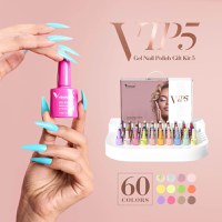 Kit oja semipermanenta Venalisa VIP 5, 60 culori, +Primer+ Base Coat + 3x Top Coat+ catalog culori si transport gratuit - Everin - 8