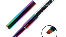 Pensula gel varf inclinat nr. 4 holo rainbow- Everin
