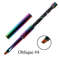Pensula gel varf inclinat nr. 4 holo rainbow- Everin - 1