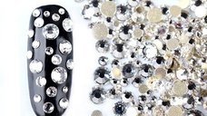 Pietricele marimi diferite silver 1000 buc