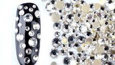 Pietricele marimi diferite silver 1000 buc