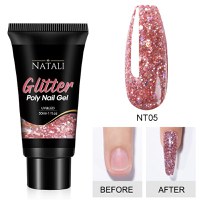 Polygel Glitter Natali NT05 30gr - NT01 - Everin - 1