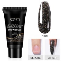 Polygel Glitter Natali NT06 30gr - NT01 - Everin - 1