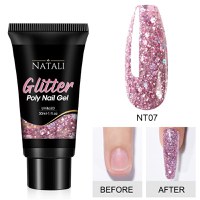 Polygel Glitter Natali NT07 30gr - NT01 - Everin - 1