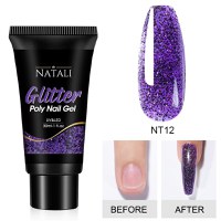 Polygel Glitter Natali NT12 30gr - NT04 - Everin - 1