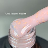 Rubber Base Everin Gold Sequins Collection 10ml- 04 - Everin - 2