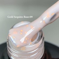 Rubber Base Everin Gold Sequins Collection 10ml- 09 - Everin - 2