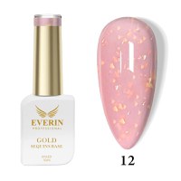 Rubber Base Everin Gold Sequins Collection 10ml- 12 - Everin - 1