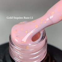 Rubber Base Everin Gold Sequins Collection 10ml- 12 - Everin - 2