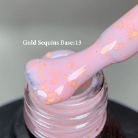 Rubber Base Everin Gold Sequins Collection 10ml- 13 - Everin - 2