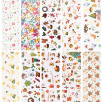 Set 10 folii de transfer 4X20cm. modele de Craciun/Iarna FT12-03 - 1