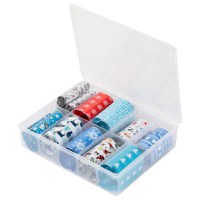 Set 10 folii de transfer 4X20cm. modele de Craciun/Iarna FT12-04 - 2