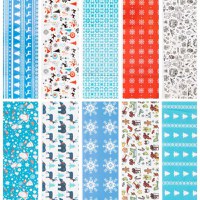 Set 10 folii de transfer 4X20cm. modele de Craciun/Iarna FT12-04 - 1