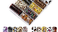 Set 10 folii de transfer animal print 100x4cm. xkz-26-11