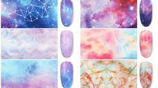 Set 10 folii de transfer galaxy