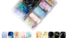 Set 10 folii de transfer MARMURA 100x4cm. NZ07-46H