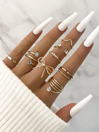 Set 8 Inele Aurii Pentru Poze- JO699HB - IN-89 - 1