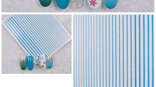 Sticker decor unghii albastru
