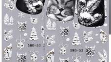 Sticker decor unghii model iarna/Craciun 5D SWO-53