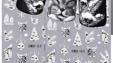 Sticker decor unghii model iarna/Craciun 5D SWO-53