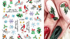 Sticker decor unghii model iarna/Craciun F799