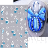 Sticker decor unghii model iarna/Craciun SW-CS126 - SW-CS112 - EVERIN - 1