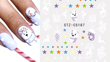 Sticker decor unghii model iarna/Craciun SW-CS187