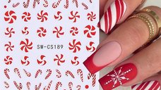 Sticker decor unghii model iarna/Craciun SW-CS189