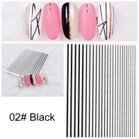 Sticker decor unghii negru cb-021 - 1