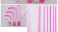 Sticker decor unghii roz neon